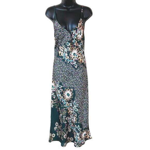Intimately Free People Your Better Side Midi Slip Dress in Rosemary Combo - Picture 1 of 15
